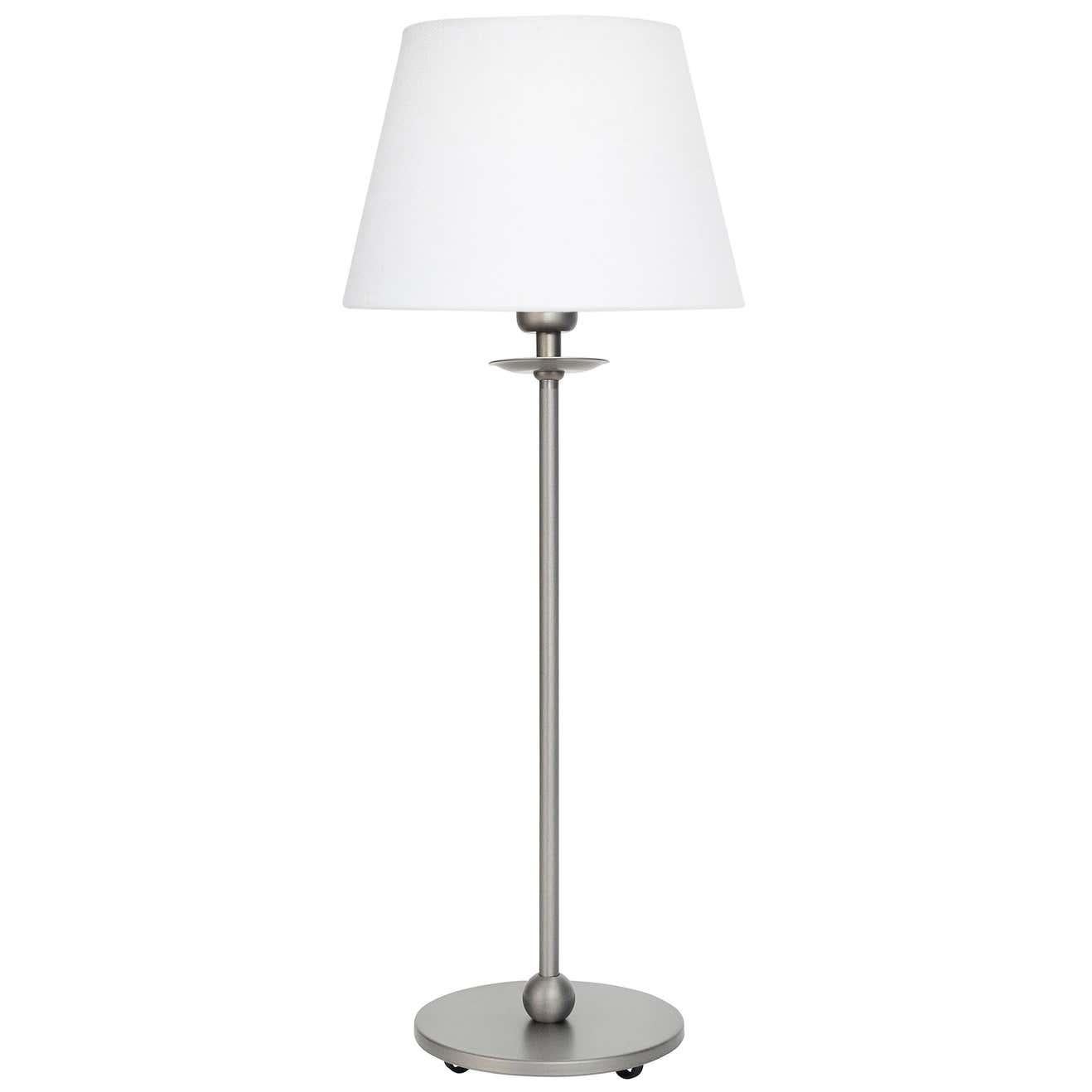 Brass Konsthantverk Uno Small Brushed Steel Table Lamp For Sale