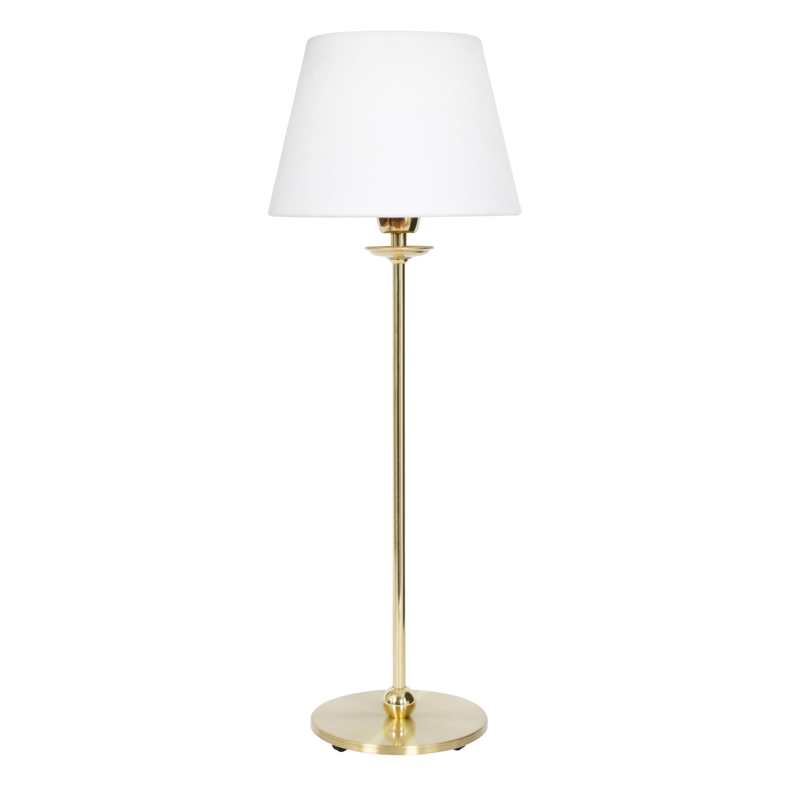 Swedish Konsthantverk Uno Small Polished Brass Table Lamp