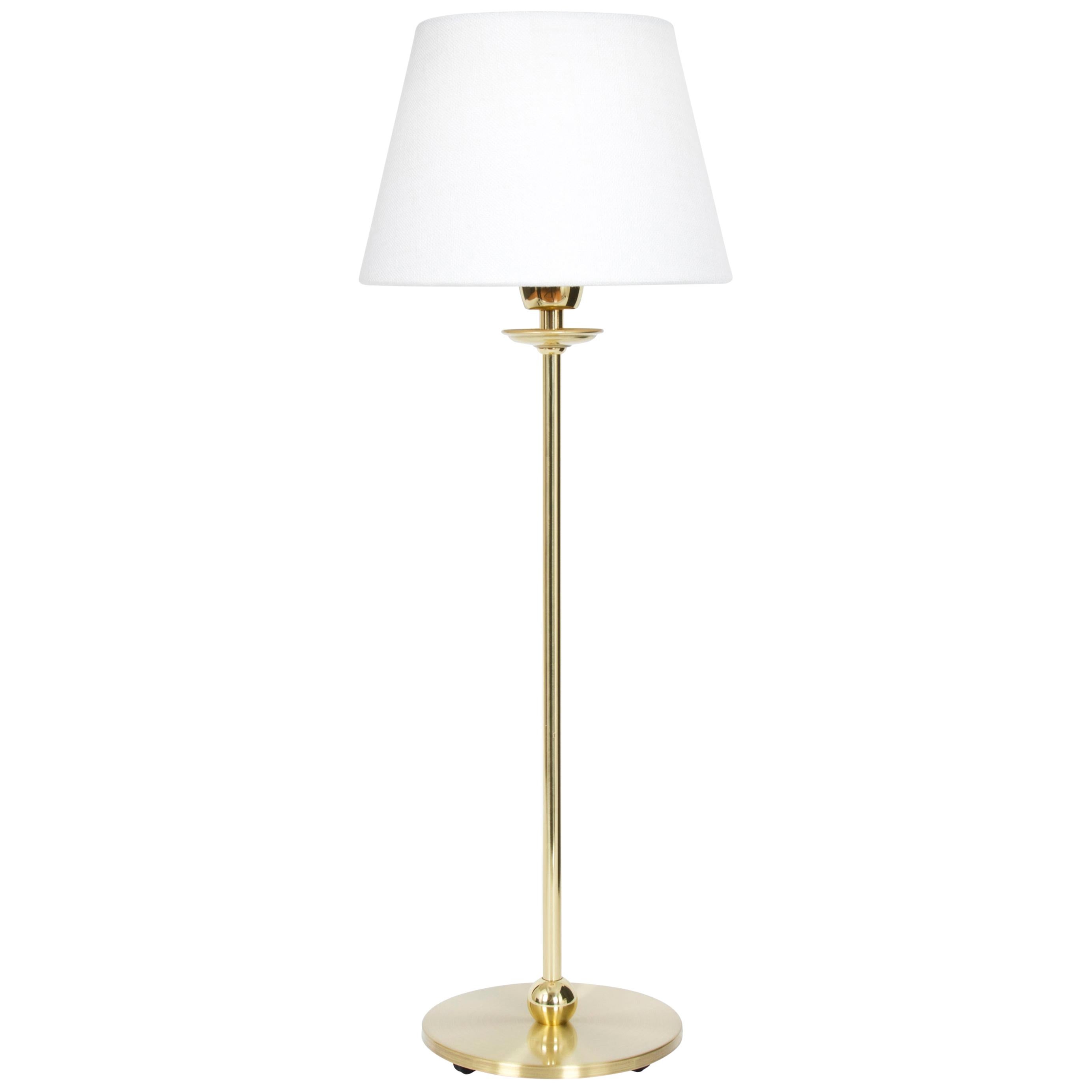 Konsthantverk Uno Small Polished Brass Table Lamp For Sale