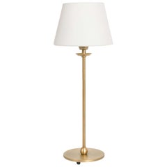 Konsthantverk Uno Small Raw Brass Table Lamp, Scandinavian Design