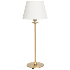 Konsthantverk Uno Small Raw Brass Table Lamp, Scandinavian Design