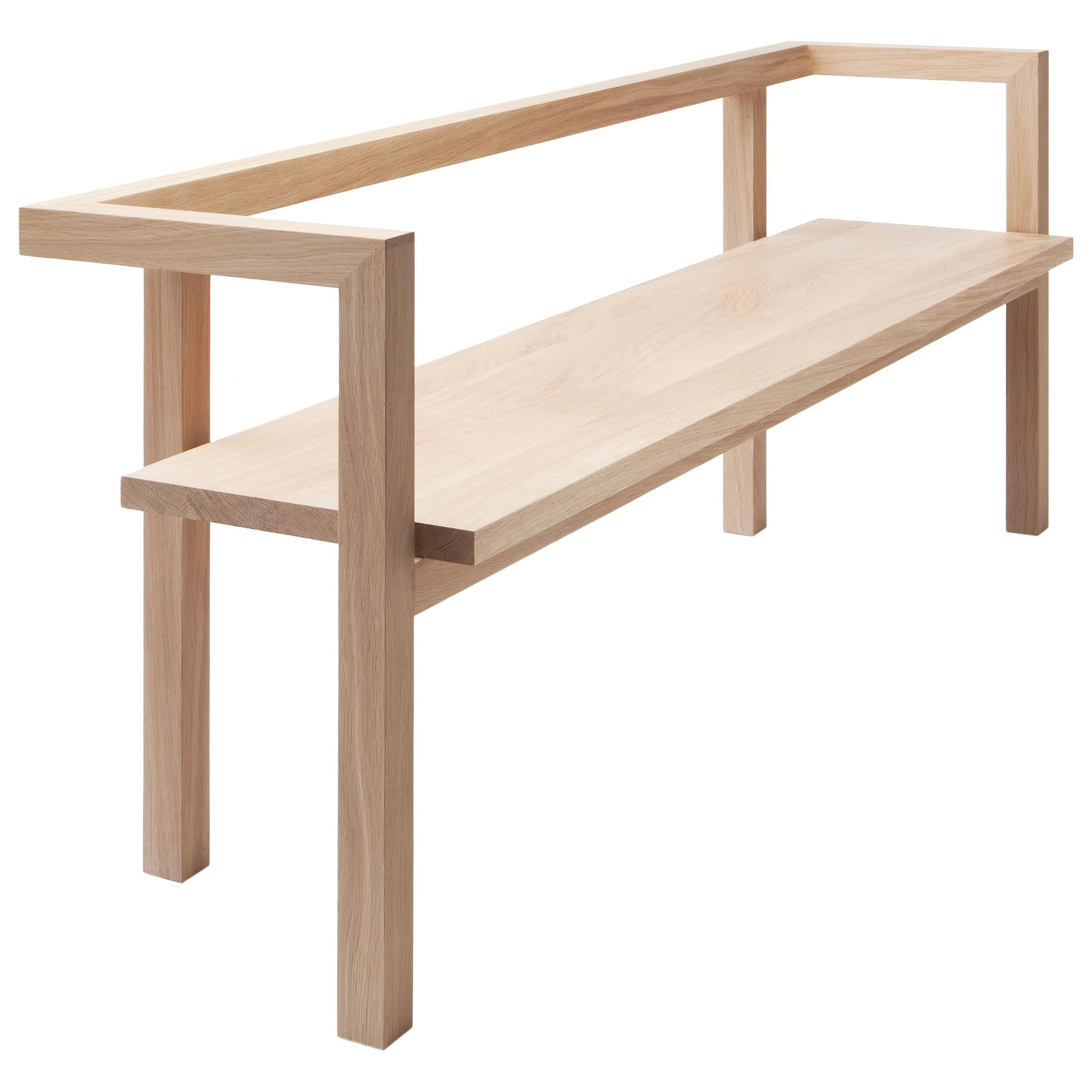 Konstruktio solid wood bench by Kari Virtanen For Sale