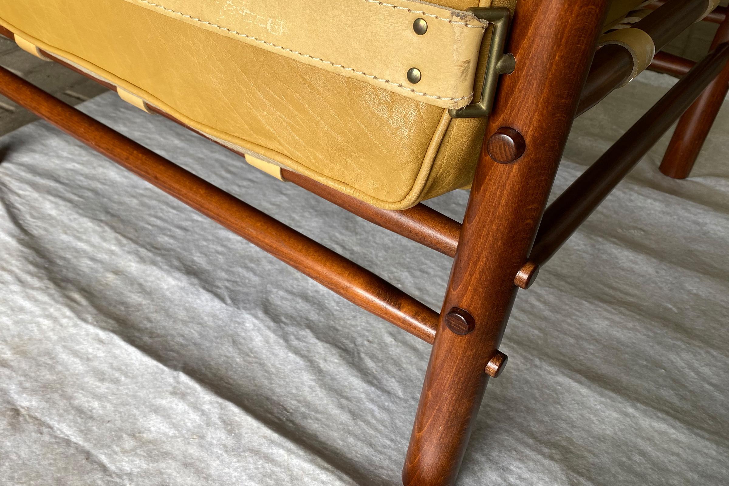 Silla Kontiki de Arne Norell Ab Cuero en venta
