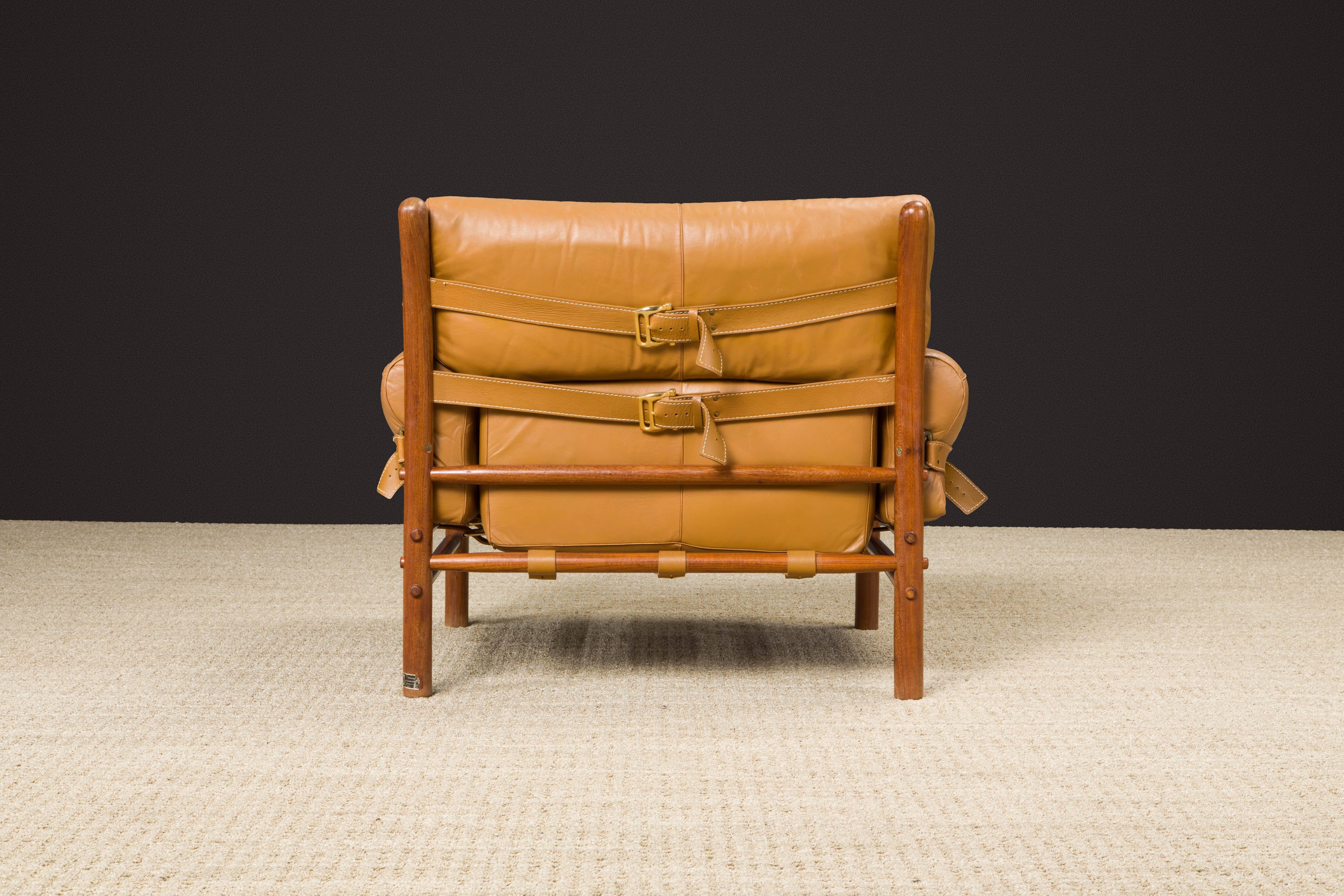 Late 20th Century 'Kontiki' Leather Safari Lounge Armchair by Arne Norell, 1970s, Signed
