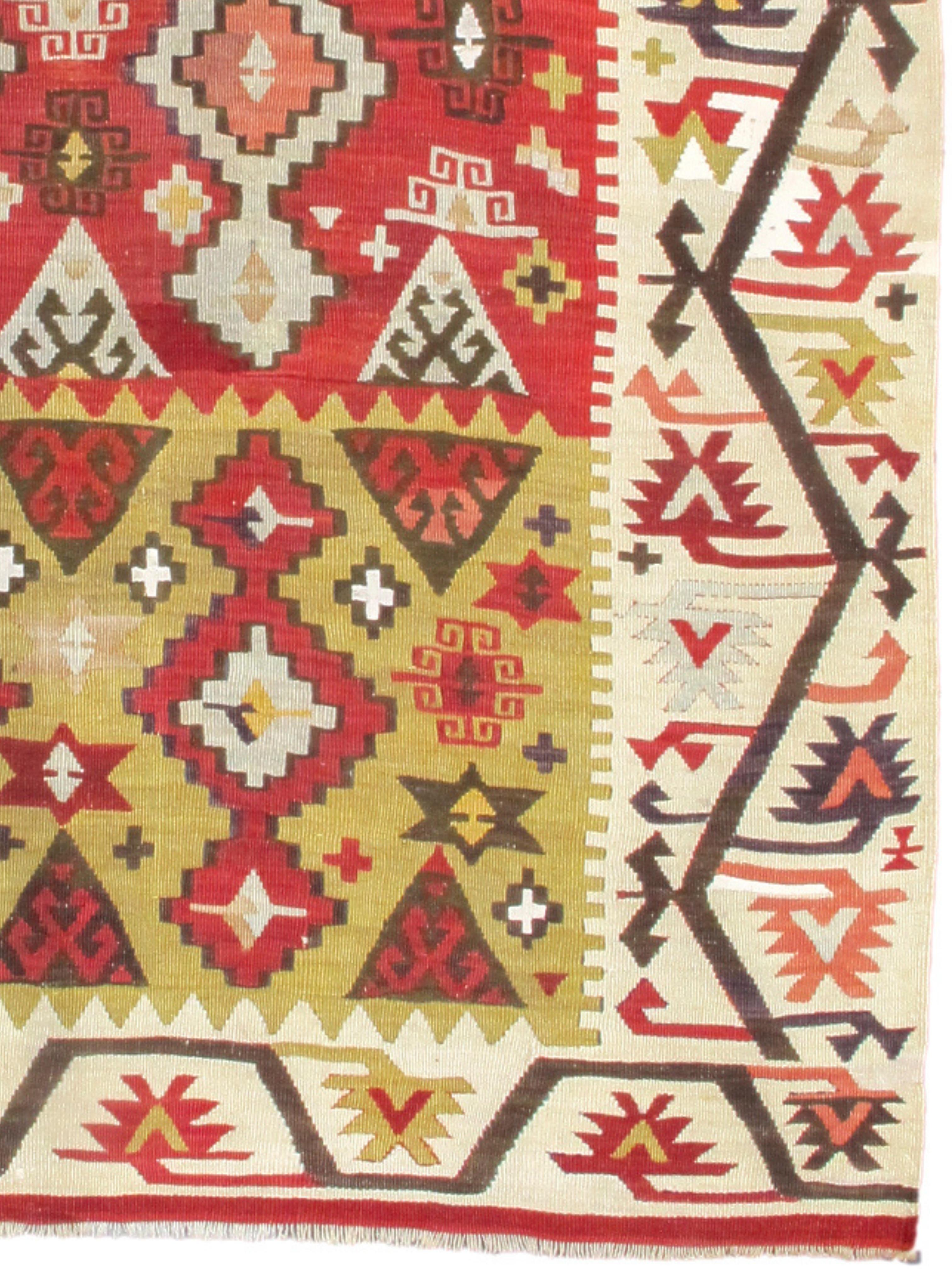 Noué à la main Kilim de Konya, 19e siècle en vente