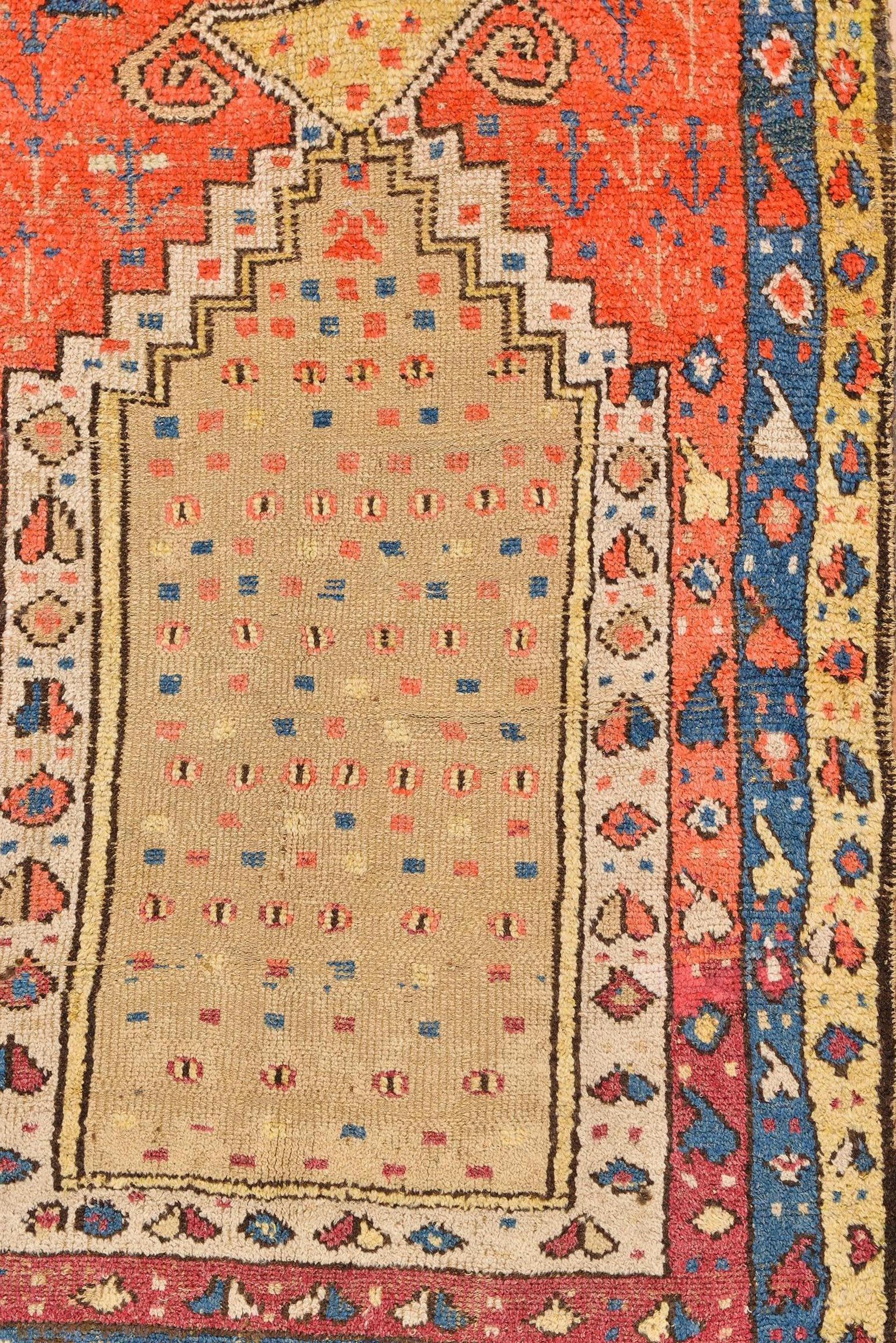 Konya Prayer Rare Antique Rug from 19th Century For Sale 3