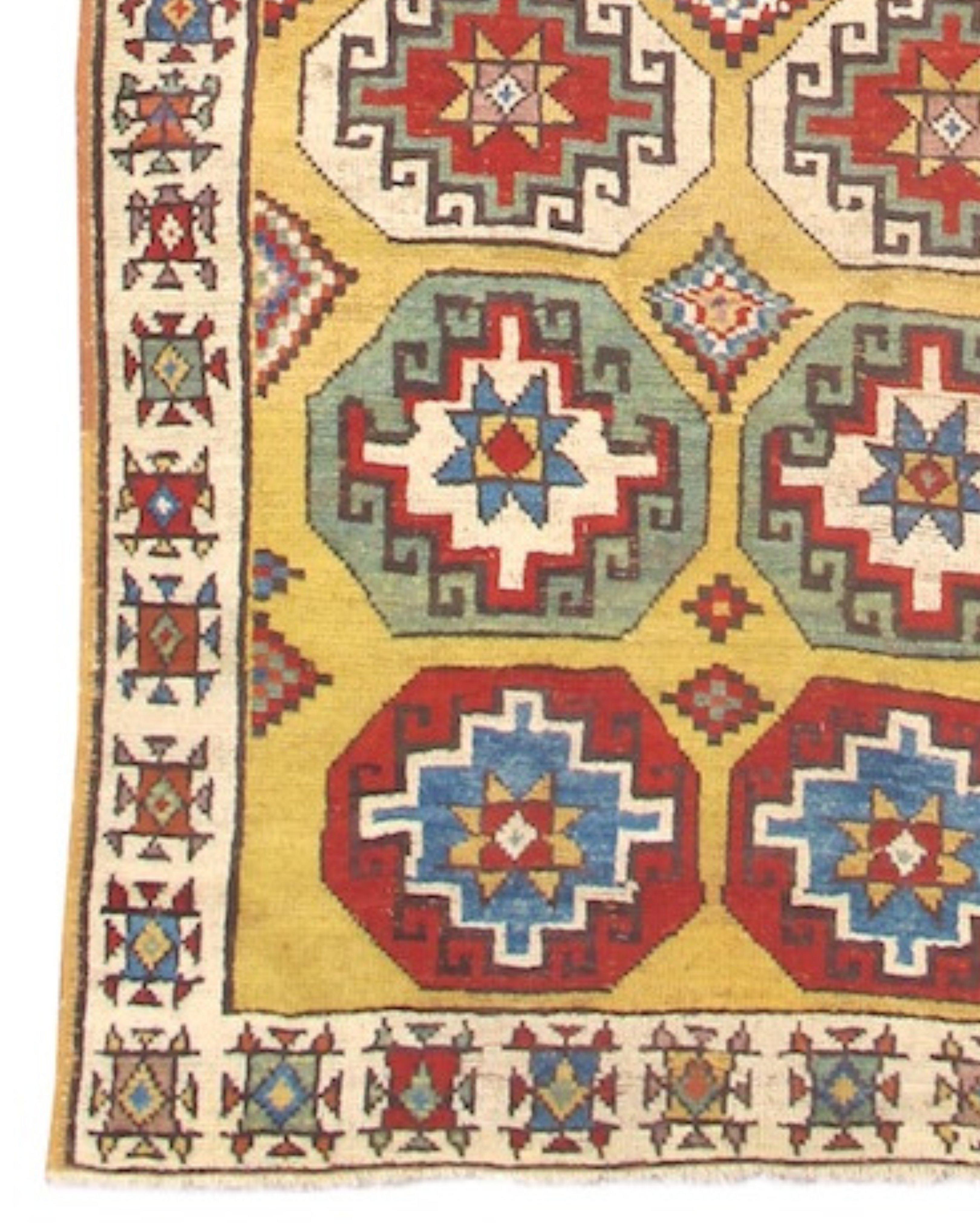 Annodato a mano Antico tappeto runner dell'Anatolia Konya, inizio XIX secolo in vendita