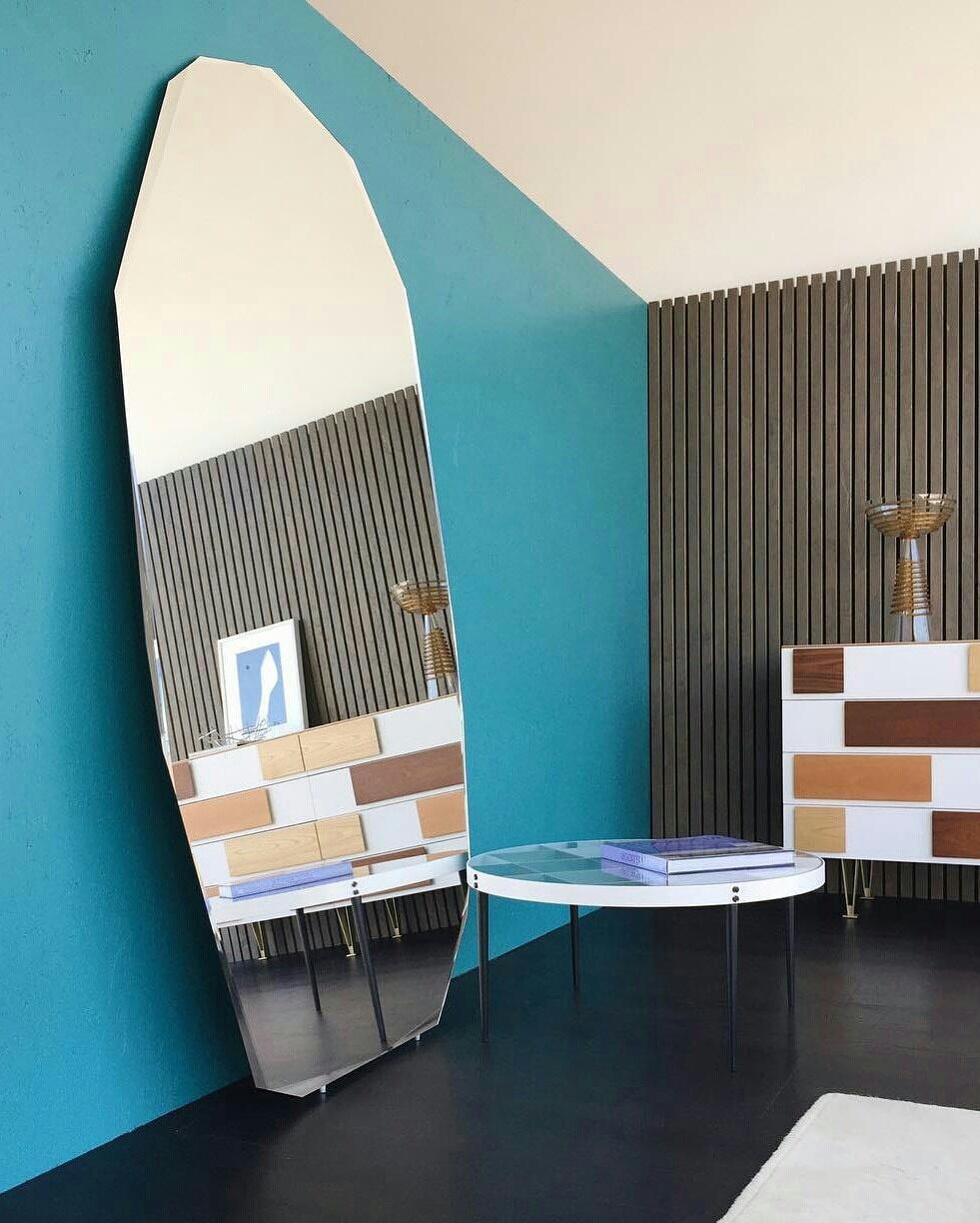 Italian KOOH-I-NOOR Large Standing Mirror, by Piero Lissoni for Glas Italia IN STOCK For Sale