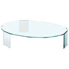 Kooh-I-Noor Transparent Glass Low Table, by Piero Lissoni from Glas Italia