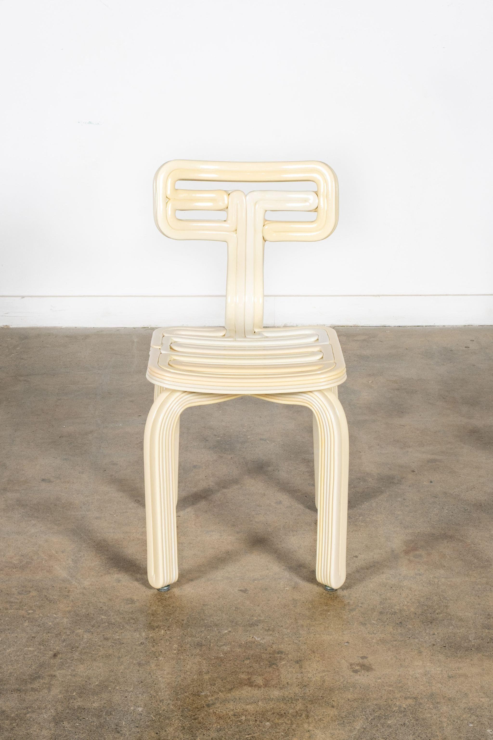 Steel Kooij Chubby Chair in Buttermilk by Dirk van der Kooij For Sale