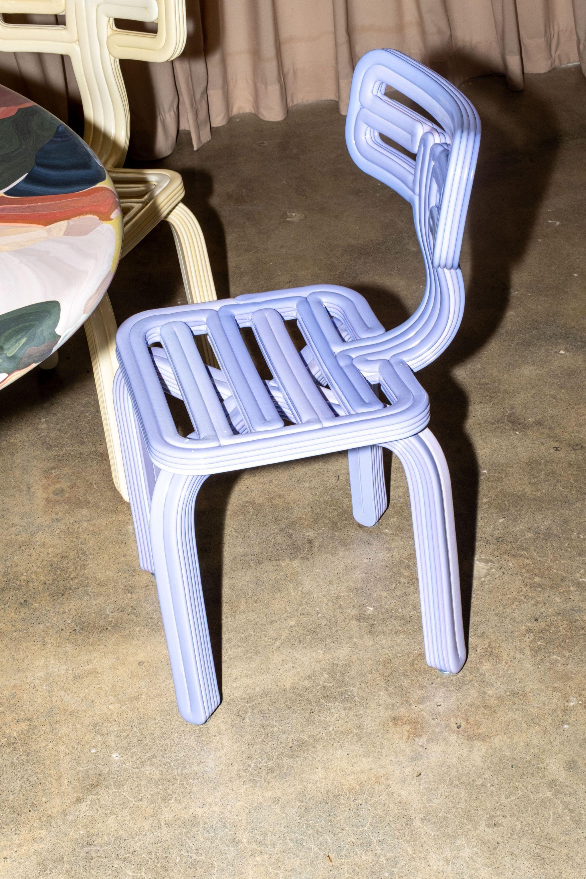 Bold, sculptural, and just a little bit other worldly—meet the Chubby Chair. Engineered by Dirk van der Kooij using his own extrusion robot, this chair exudes charm in every line and curve. Crafted from repurposed fridge plastics, it’s a
