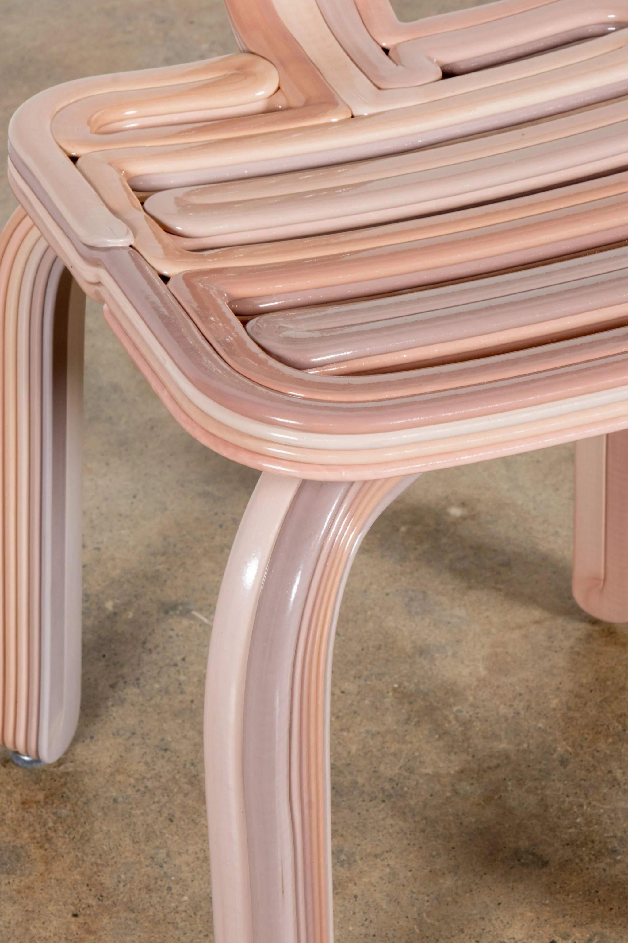 Sedia Kooij Chubby in rosa ceramica di Dirk van der Kooij in vendita 3