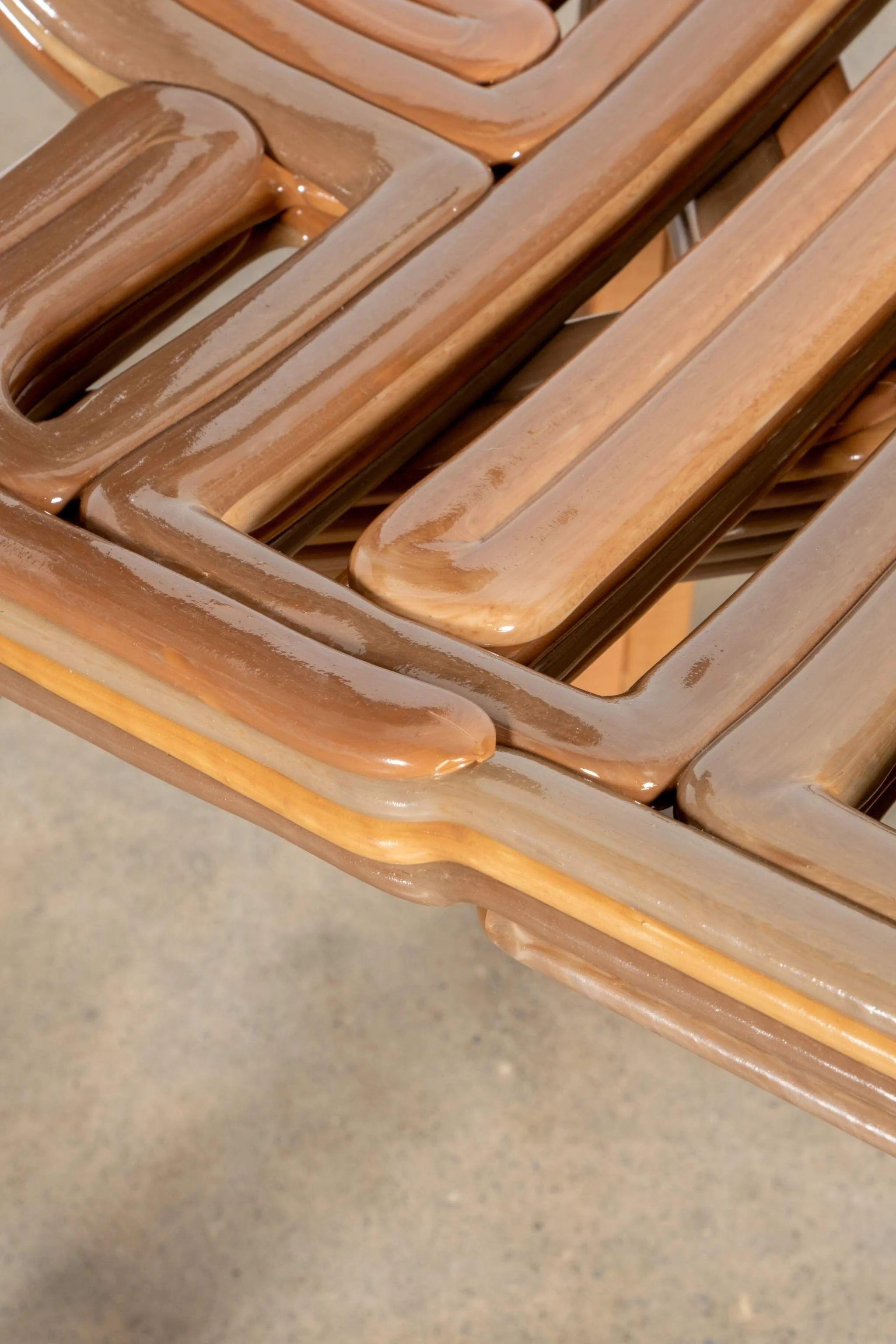 Kooij Chubby Chair in Tannin von Dirk van der Kooij (Stahl) im Angebot