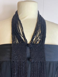 Kookai black beaded midi dress.