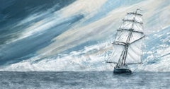Morgenster Großes Schiff - Marinekunst 145X80cm, Gemälde, Acryl auf LeinwandMorgenste