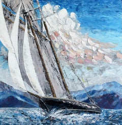 Schooner Columbia - Ship Art, Painting, Acrylic on Canvas