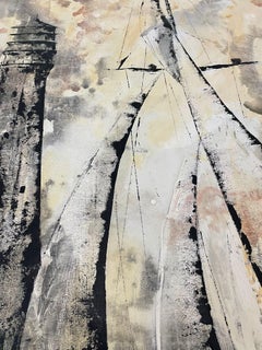 Tormenta 3 - Arte marino de gran formato (140x106 cm), Pintura, Acrílico sobre lienzo