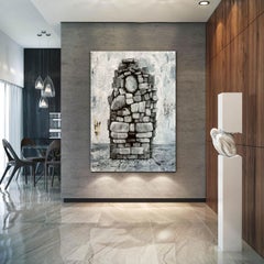 Stuck - Large format mythology painting (140x106 c, Painting, Acrylic on Canvas