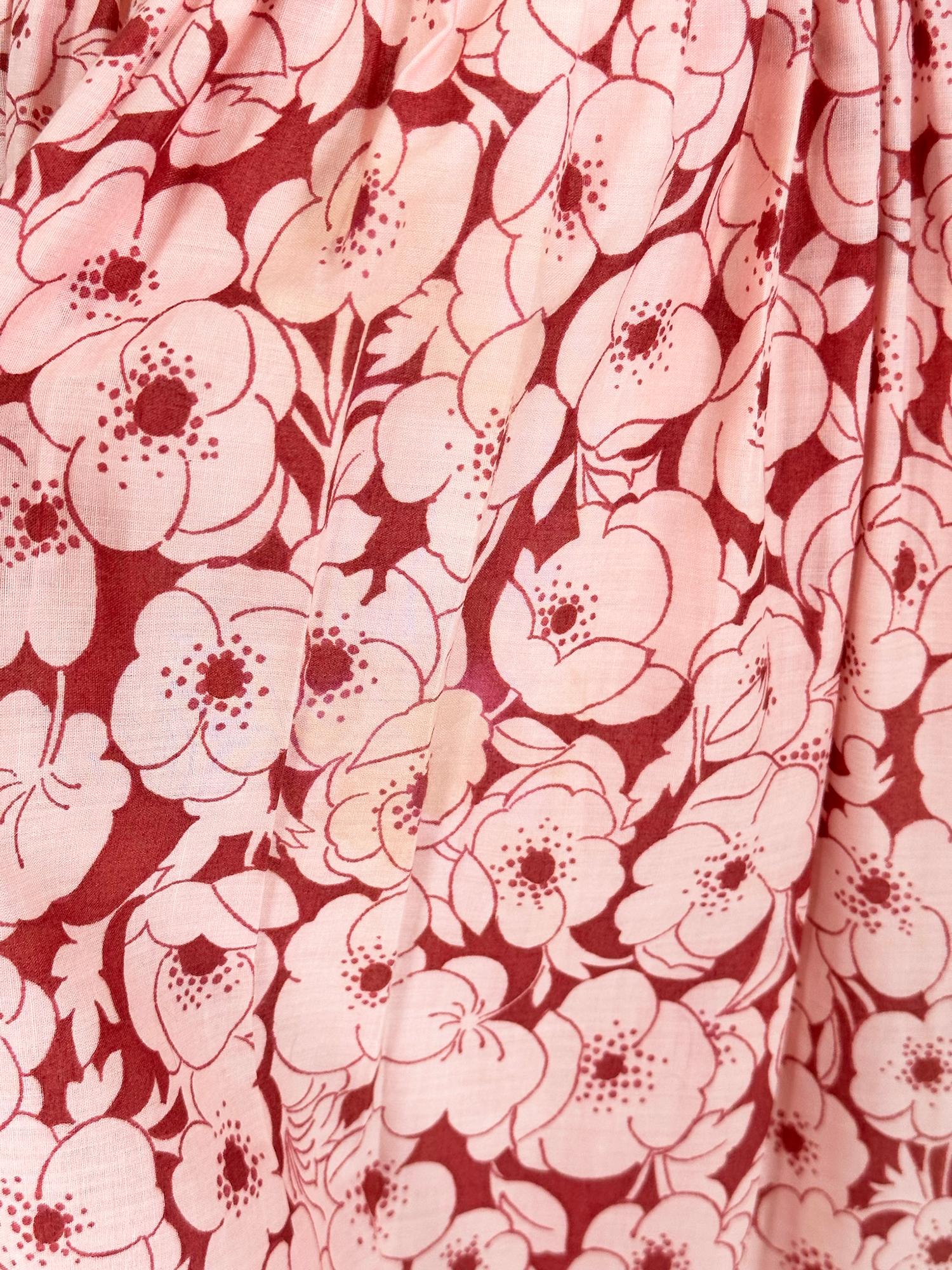 Koos van den Akker 1970s Floral Cotton Patchwork Peasant Maxi Dress & Shawl 11