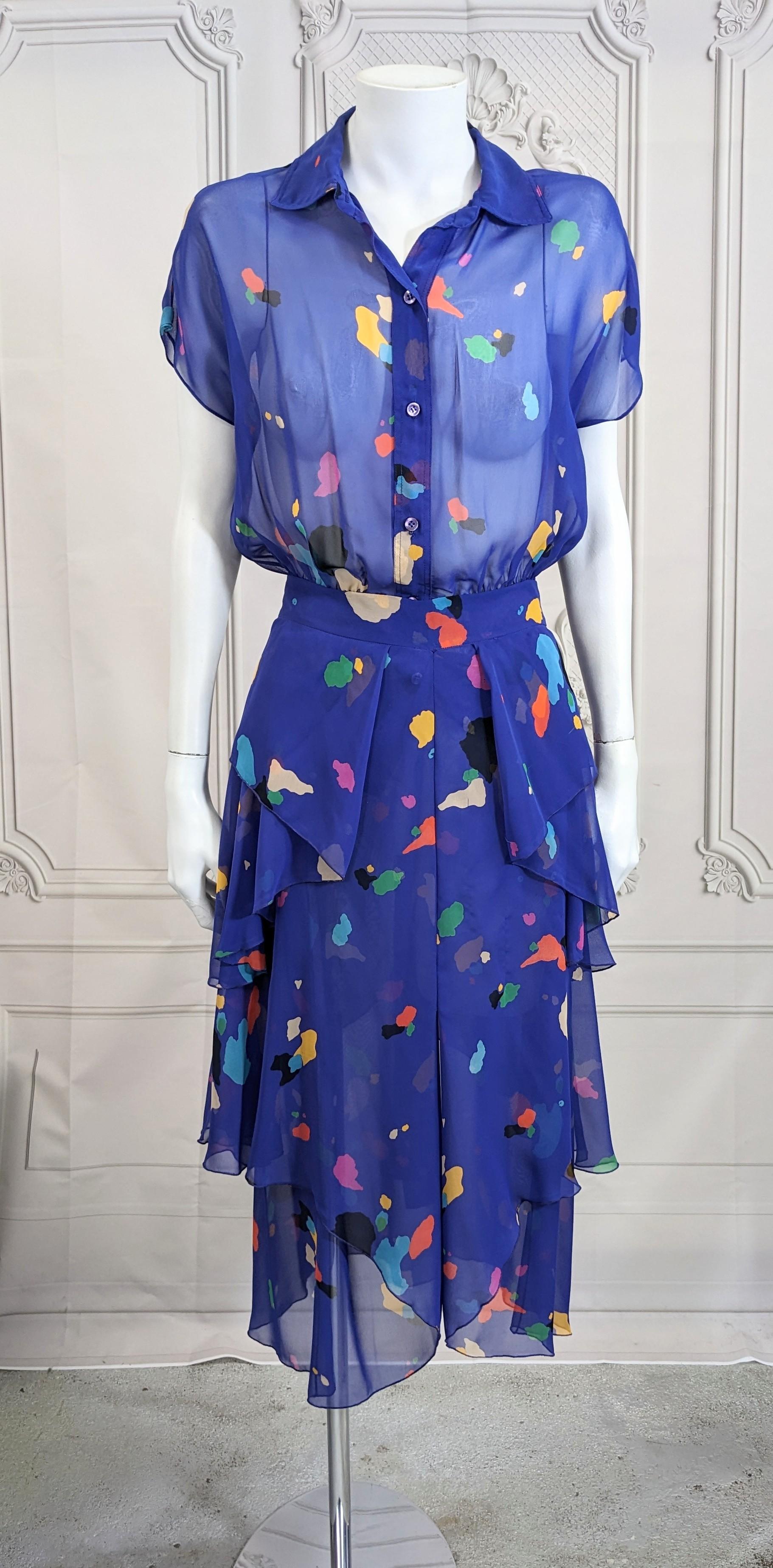 Violet Koos Van den Akker ensemble imprimé en mousseline en vente