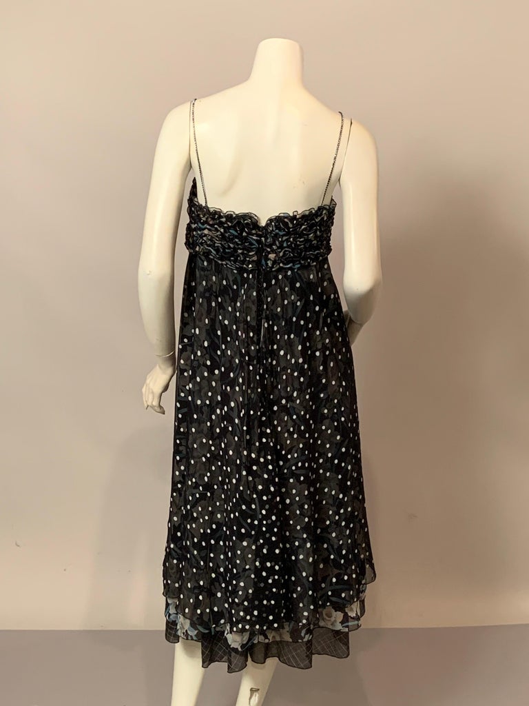Koos van den Akker Dress with Polka Dots Daffodils and Tattersall Patterns For Sale 6