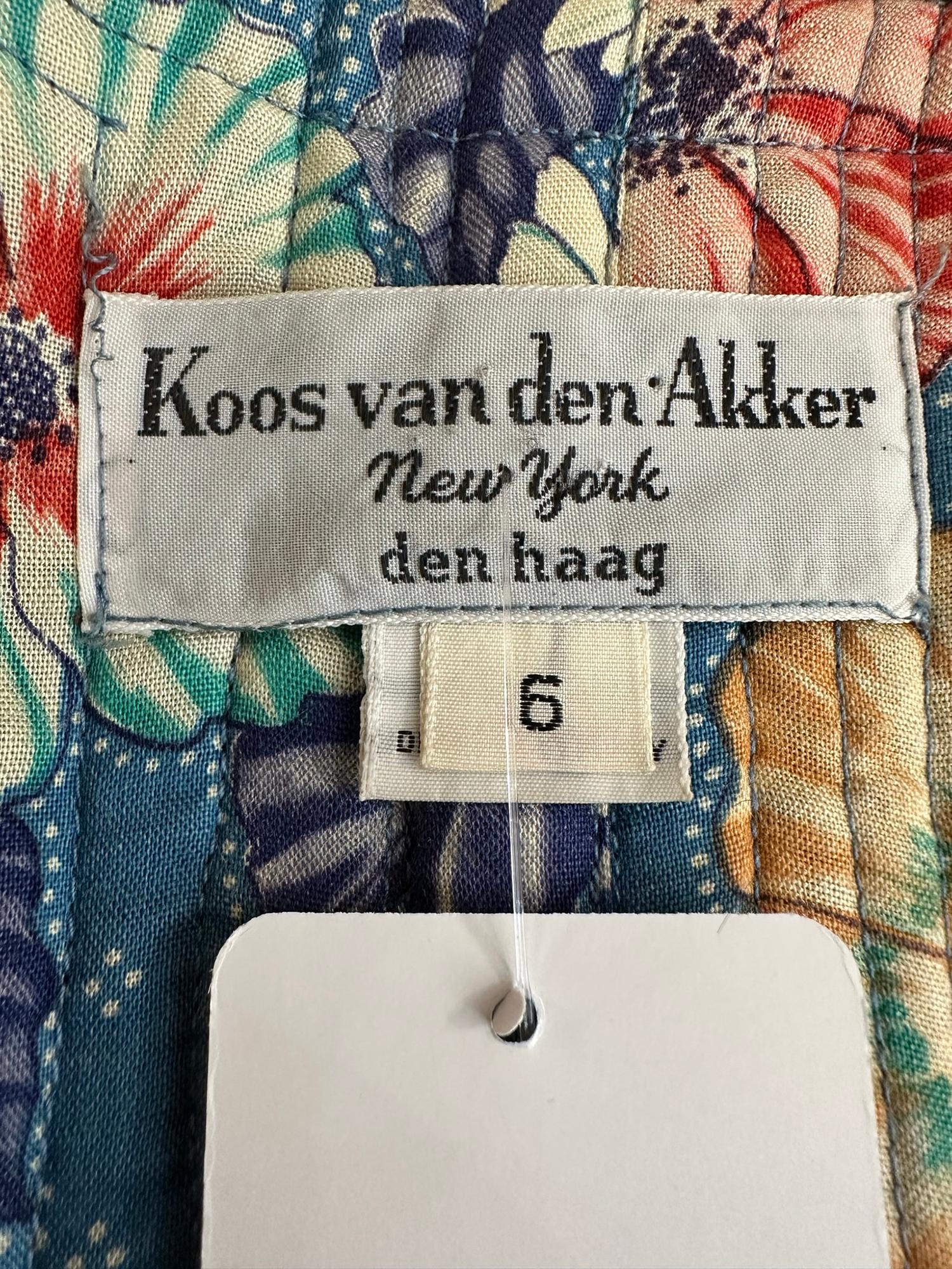 Koos van den Akker Wool & Quilted Cotton Print Cropped Jacket & Skirt Set 1970s 6