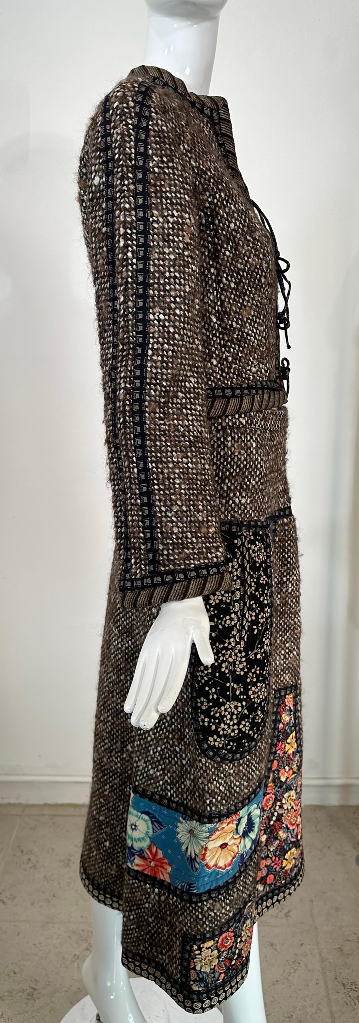 Women's Koos van den Akker Wool & Quilted Cotton Print Cropped Jacket & Skirt Set 1970s