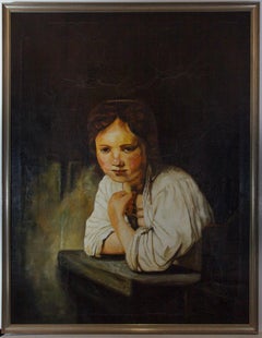 Kremer after Rembrandt - 20th Century Oil, Girl at a Window