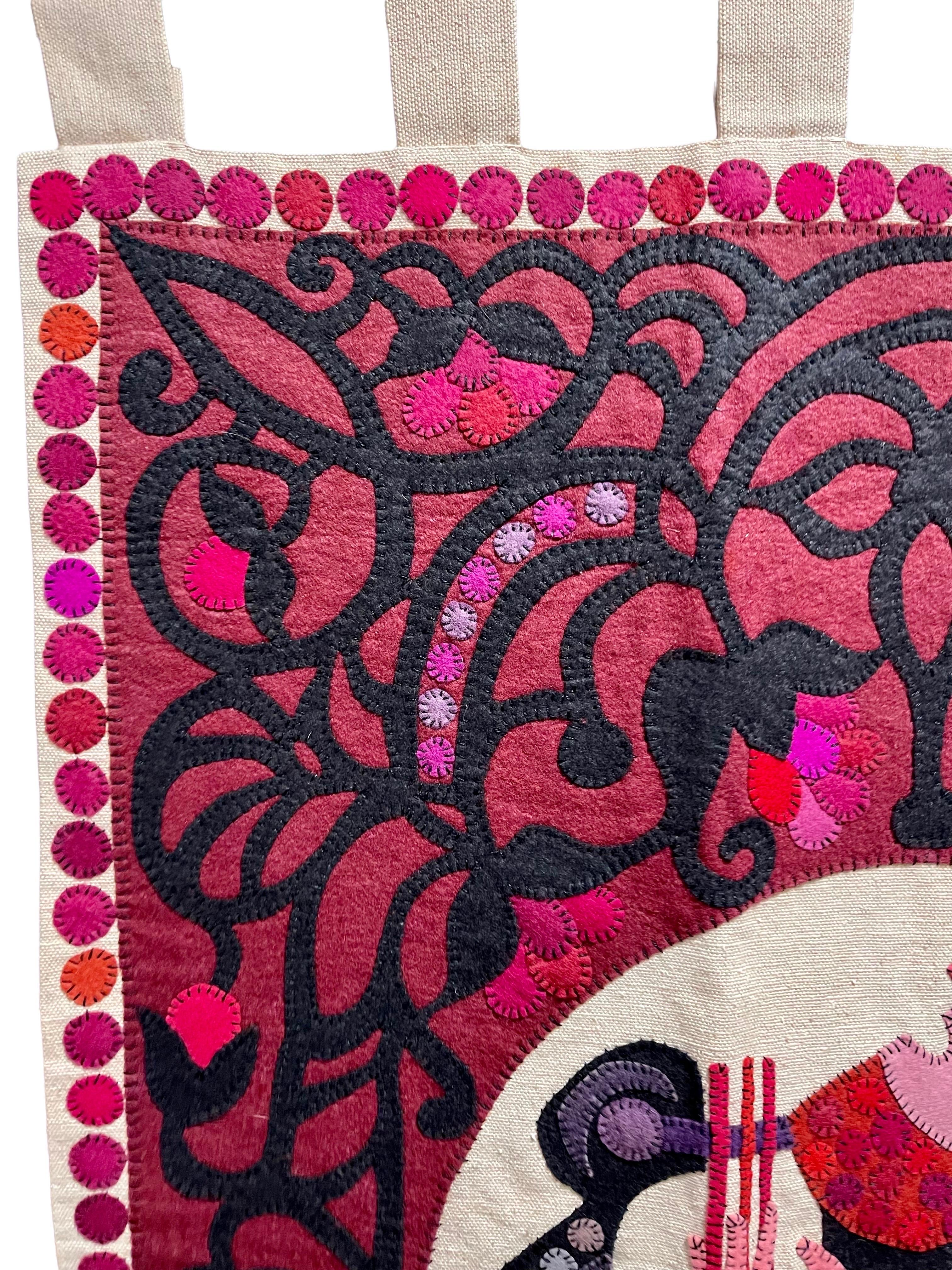 Wolle Filz Craft Applique Vintage Israeli Judaica Folk Art Tapestry Kopel Gurwin im Angebot 6