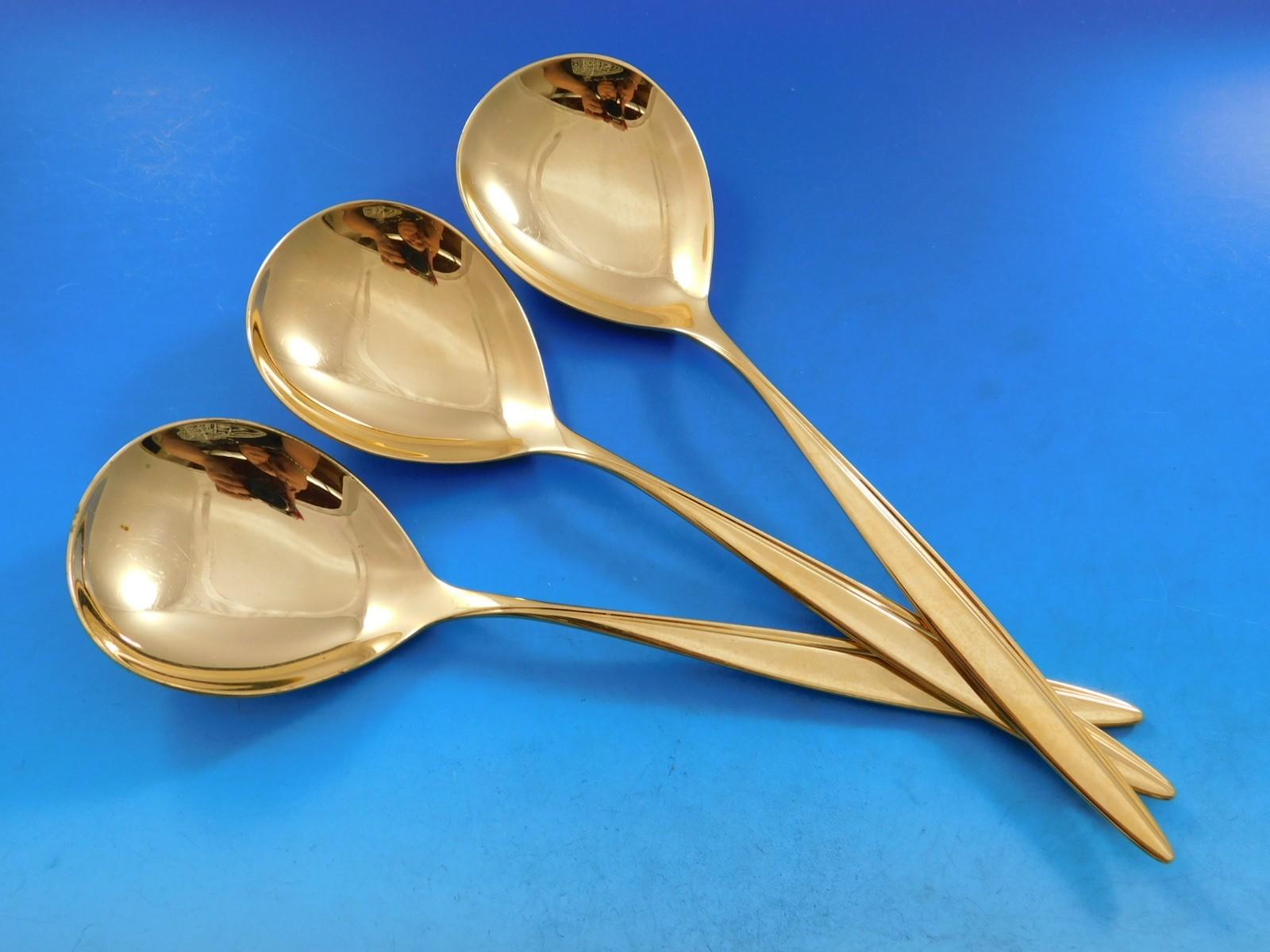 Kopenhagen Gold by Wmf 800 Silber Besteck 12er Set 65 Teile Modern (Sterlingsilber) im Angebot