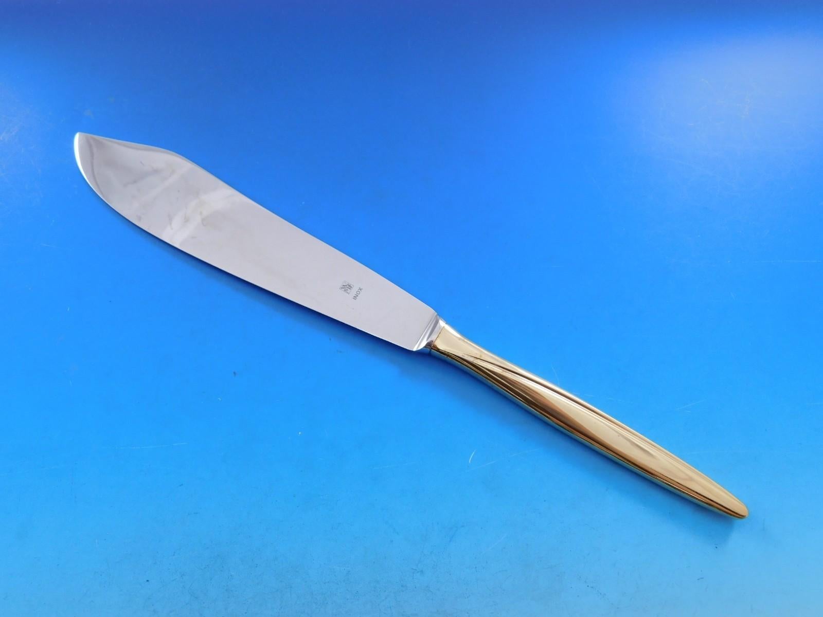 Kopenhagen Gold by Wmf 800 Silber Besteck 12er Set 66 Teile Modern im Zustand „Hervorragend“ im Angebot in Big Bend, WI