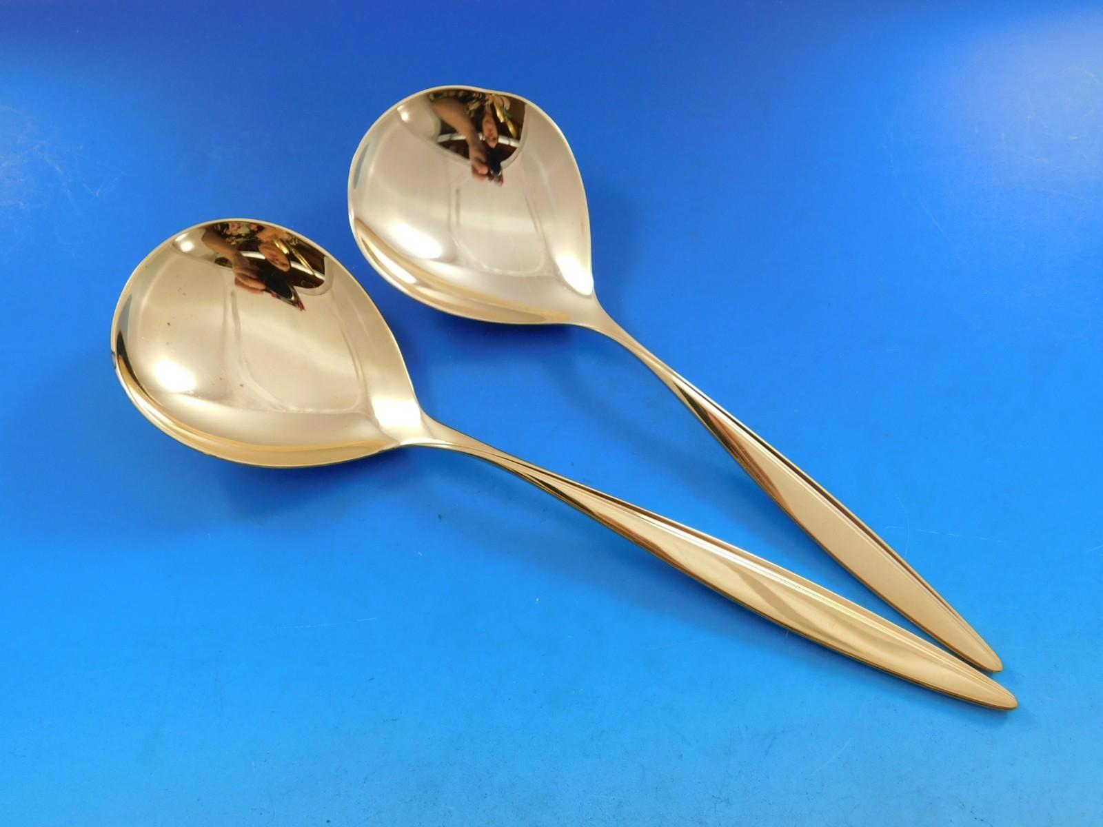 Kopenhagen Gold by Wmf 800 Silber Besteck 12er Set 66 Teile Modern (Sterlingsilber) im Angebot