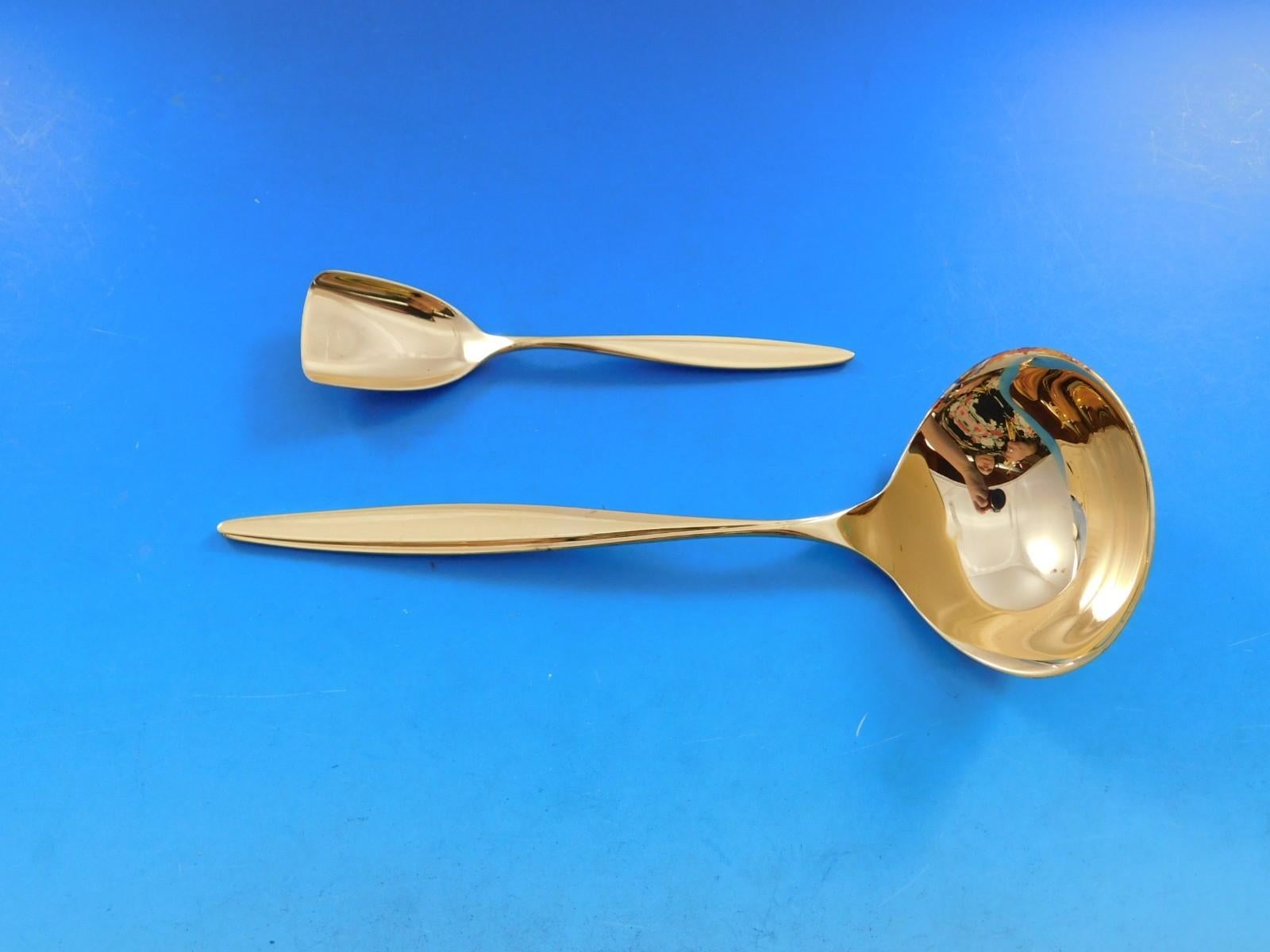 Kopenhagen Gold by Wmf 800 Silber Besteck 12er Set 66 Teile Modern im Angebot 1