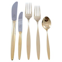 Servizio di posate Kopenhagen Gold by Wmf 800 Silver 12 Set 66 pezzi Moderno