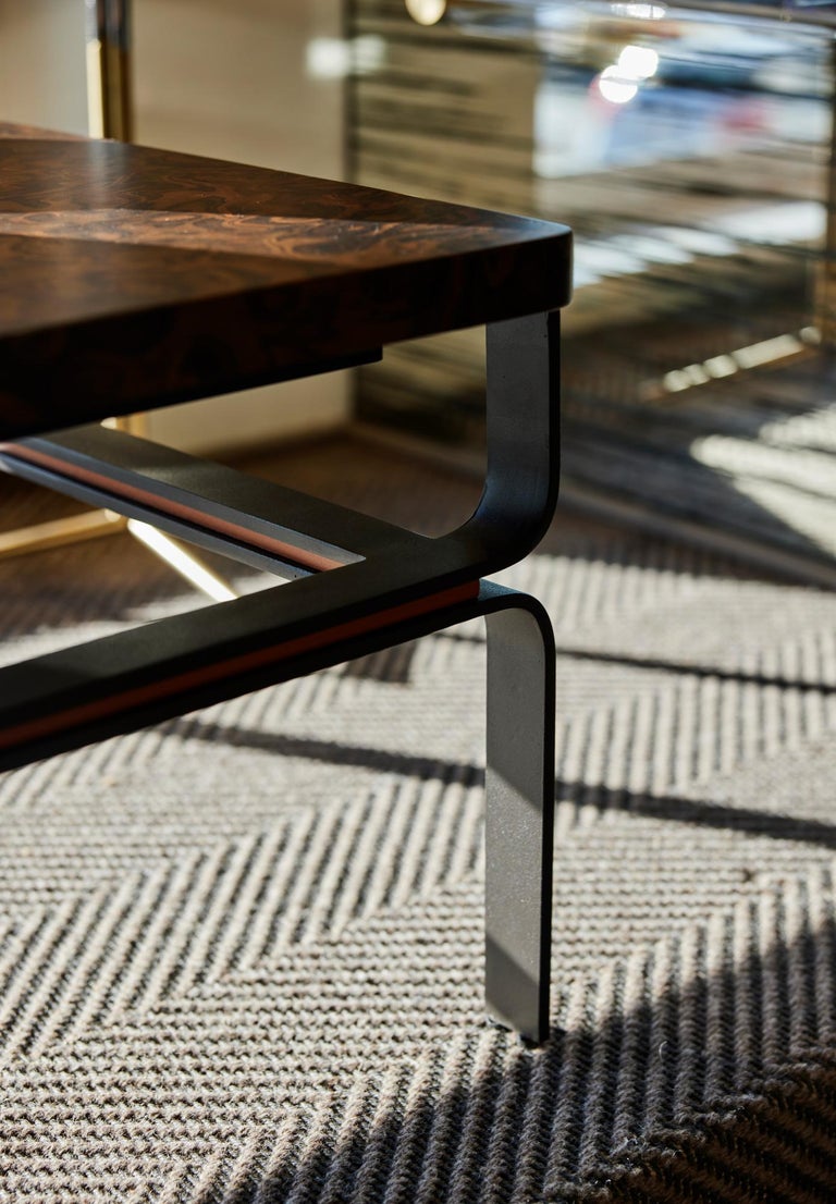 Walnut Burl Veneer Coffee Table For Sale at 1stDibs