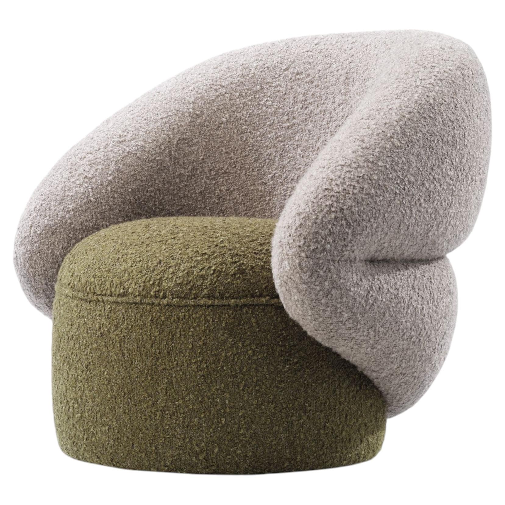 KORA Armchair - Contemporary Sculptural Statement Seat w/ Fabric by MainGUILTY