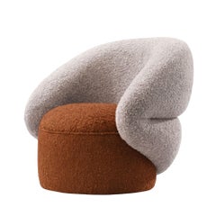 KORA Armchair Terracota - Contemporary Sculptural Seat w/ Fabric by MainGUILTY