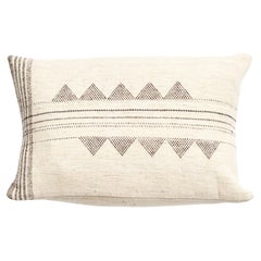 Kora Small Lumbar Pillow,   Undyed & Handwoven In Silk Wool Cotton Blend