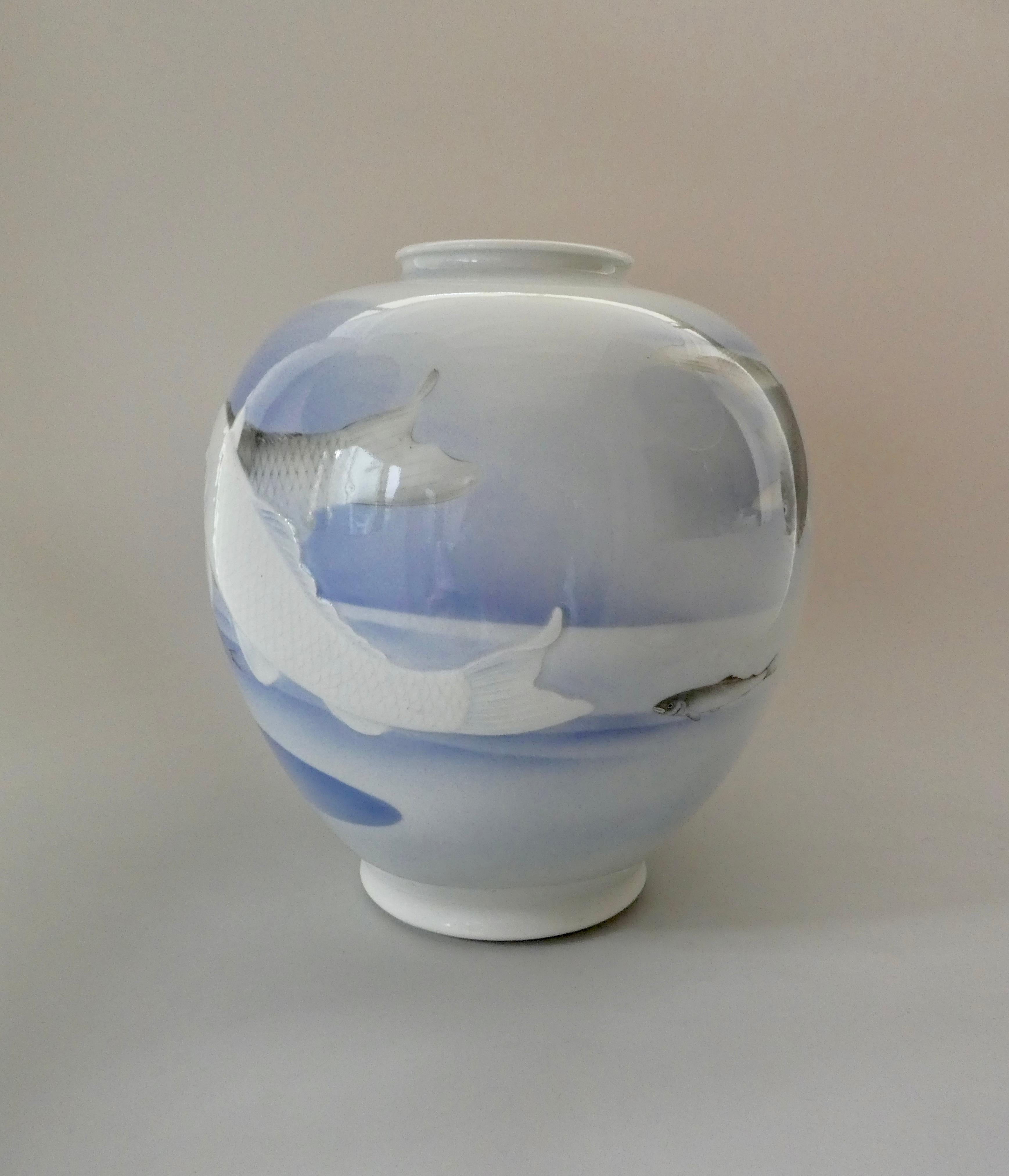 Koransha Porcelain ‘Carp’ Vase, Japanese, Meiji Period ‘1868-1912’ 6