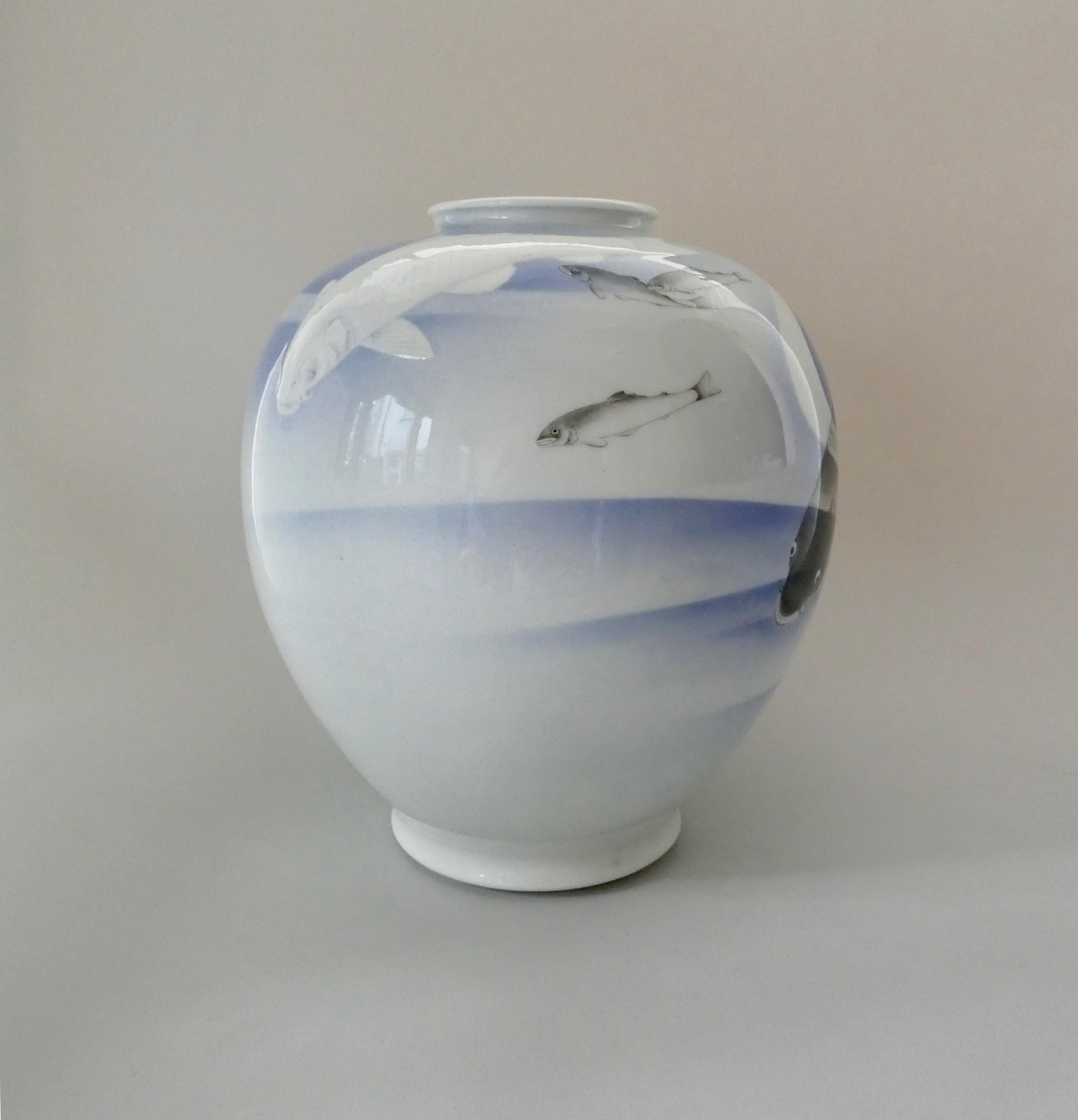 Late 19th Century Koransha Porcelain ‘Carp’ Vase, Japanese, Meiji Period ‘1868-1912’