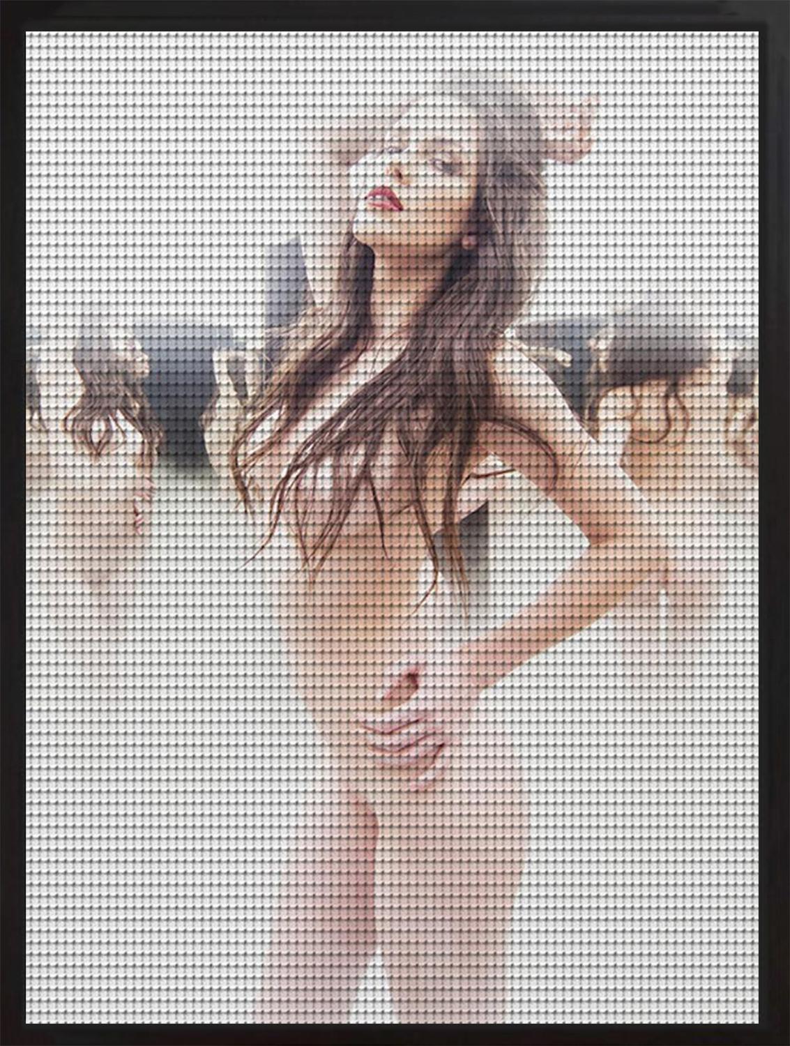 TooLess 7225, 3D Nude Color Photograph. Framed Lightbox