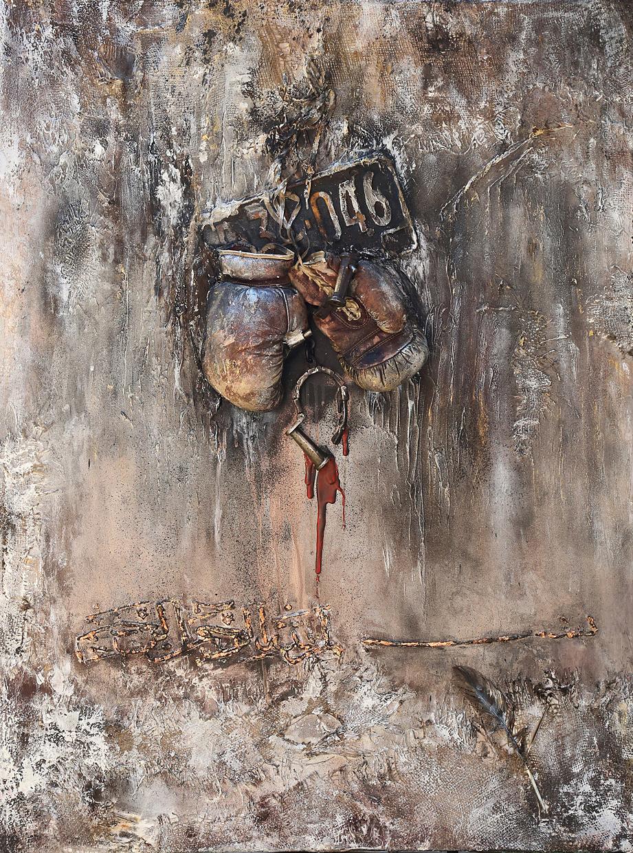"Ali"- Mixed Media Creation Utilizing Original Objects - Mixed Media Art by Koray Kasap