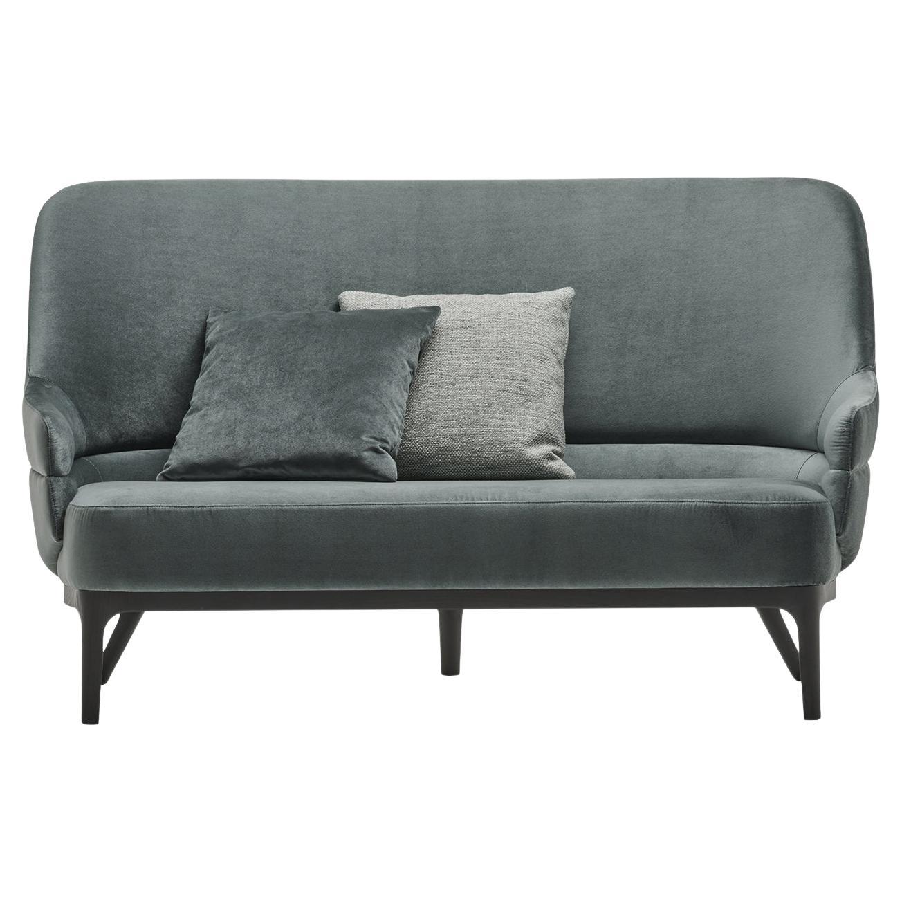 Kore Wooden Legs Small Gray Sofa