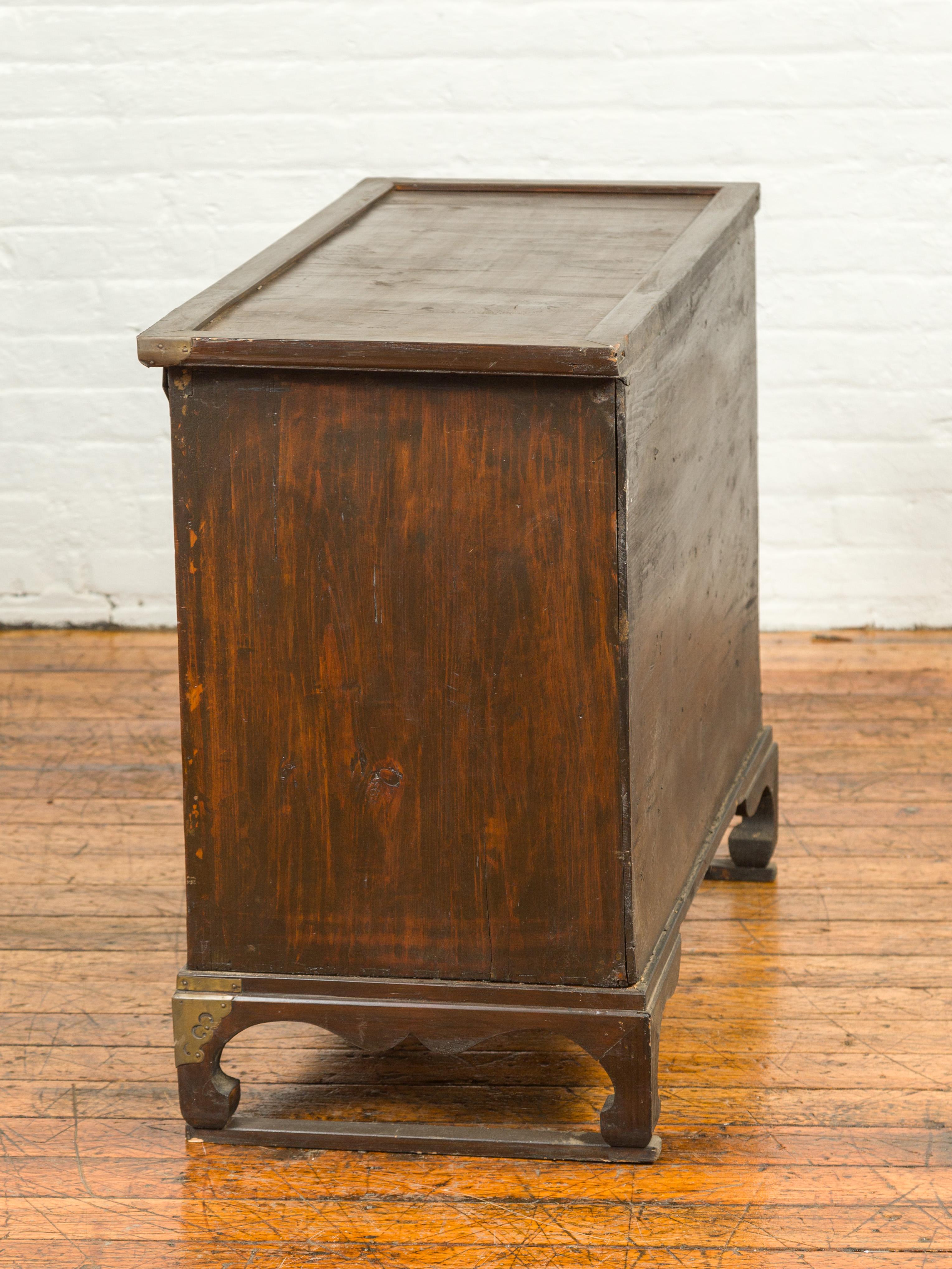 Korean 19th Century Wooden Cabinet with Drawers, Doors and Butterfly Hardware 9