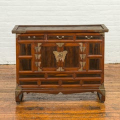 Korean 19th Century Wooden Cabinet with Drawers, Doors and Butterfly Hardware