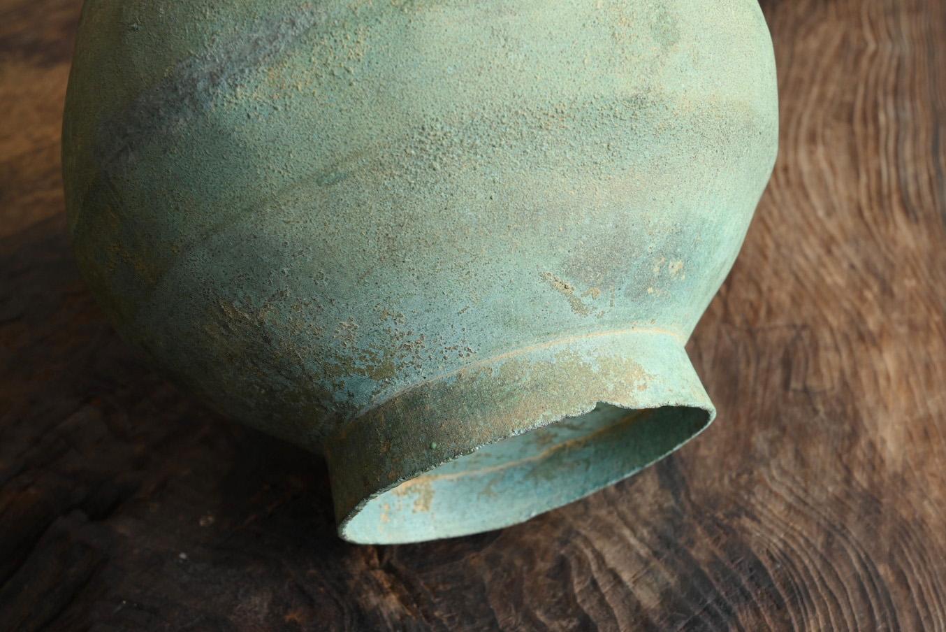 Korean Antique Bronze Vase / 12th-13th century / Wabi-Sabi Vase / Goryeo For Sale 9