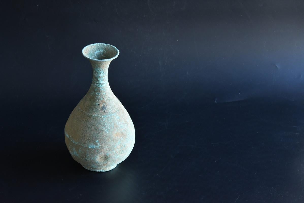 Metalwork Korean Antique Bronze Vase / 918－1392 / Wabi-Sabi Vase / Excavation