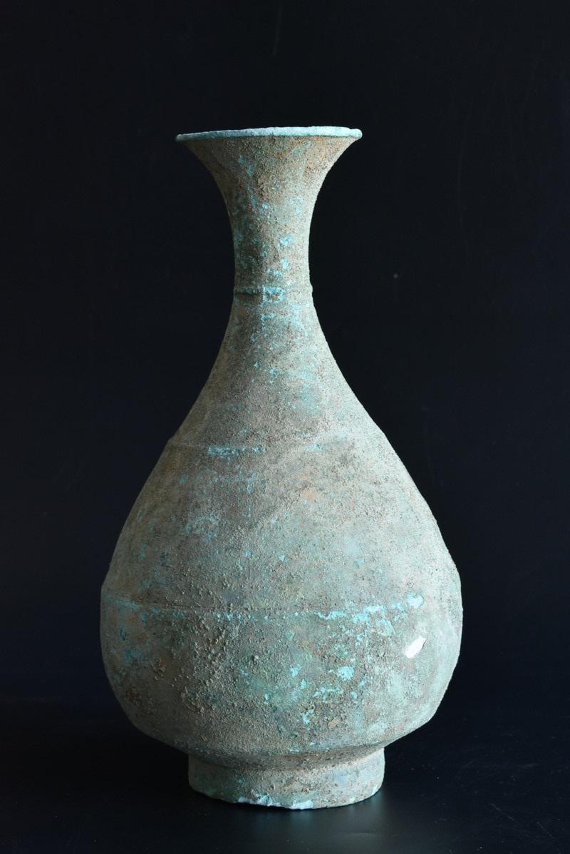 18th Century and Earlier Korean Antique Bronze Vase / 918－1392 / Wabi-Sabi Vase / Excavation