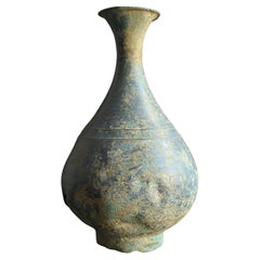 Korean antique bronze vase/Goryeo period/12th-13th century / Wabi-Sabi Vase