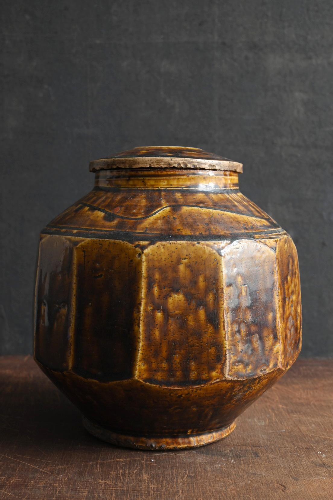 Poteries Jarre ancienne coréenne en verre candi / Dynastie Joseon / 18e - 19e siècle en vente